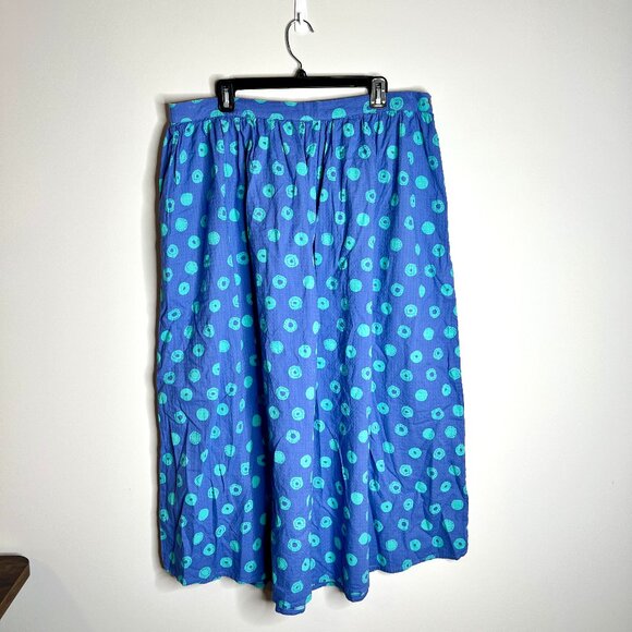 Gudrun Sjoden Hilda Hoop Skirt in Blue Boho High-Waisted Artsy Teacher Sz XL - Picture 2 of 6